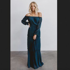 BALTIC BORN ISABEL TOPAZ OFF SHOULDER MAXI DRESS